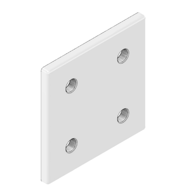 MODULAR SOLUTIONS TIE PLATE 90MM X 90MM X 6MM<BR>CREATES RIGHT ANGLE, WITH STAINLESS STEEL HARDWARE
